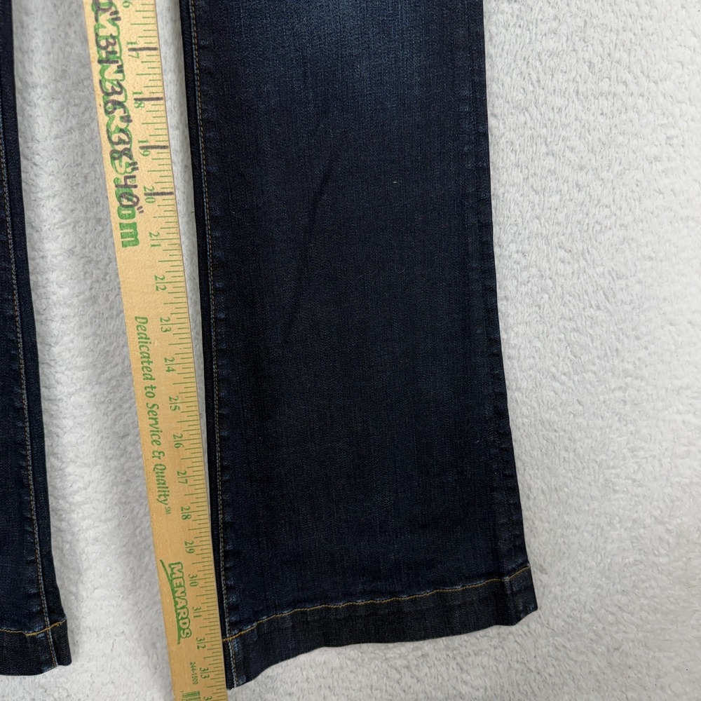 The Castings High Rise Flare Blue Jeans Womens 29 (27x33) Dark Blue Made in USA - Picture 4 of 11